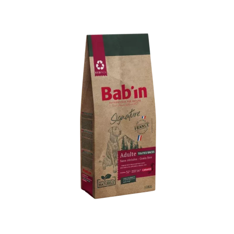 Croquettes pour chien - Adulte Toutes Races - Canard Sans Céréales - Bab'in Signature