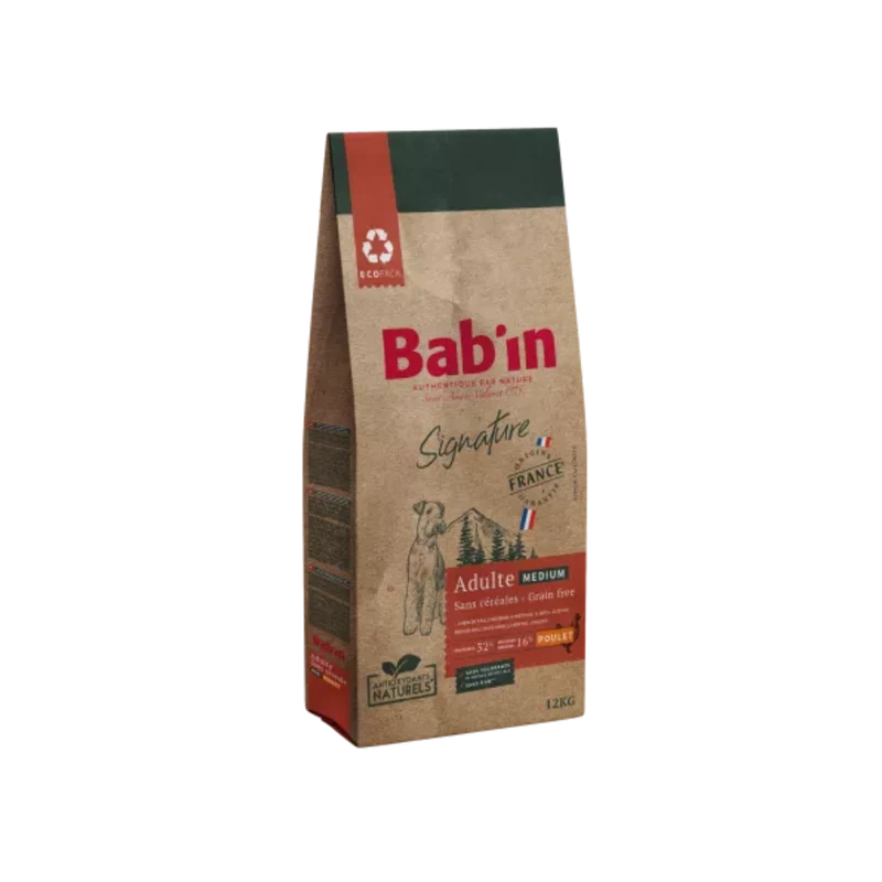 Croquettes pour chien - Adulte Medium - Poulet Sans Céréales - Bab'in Signature
