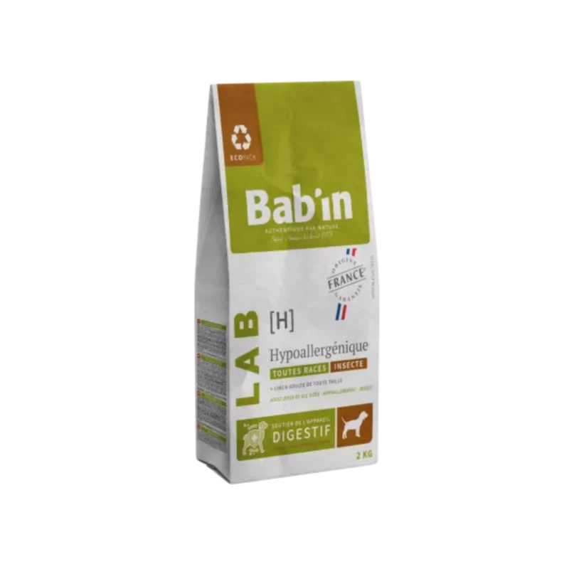 Croquettes pour chien - Adulte Toutes Races - Hypoallergénique - Insecte - Bab'in LAB