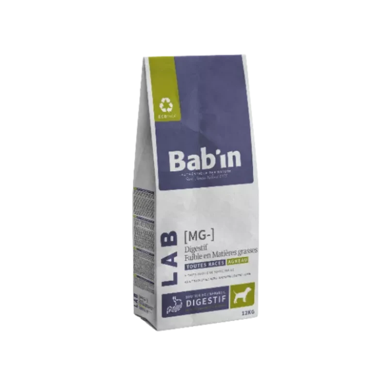 Croquettes pour chien - Adulte Toutes Races - Digestif - Agneau - Bab'in LAB