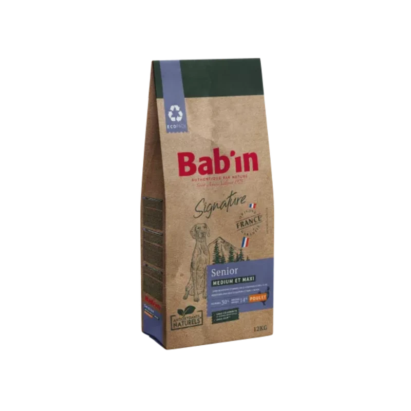 Croquettes pour chien - Senior Medium et Maxi - Poulet - Bab'in Signature