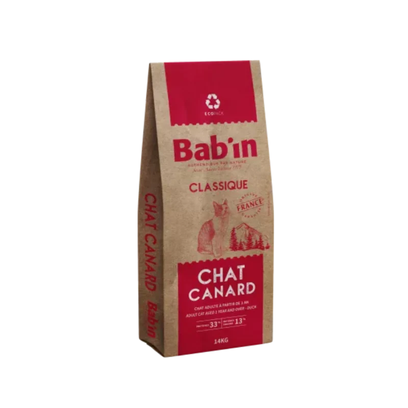 Croquettes pour chat - Adulte - Canard - Bab'in Classique
