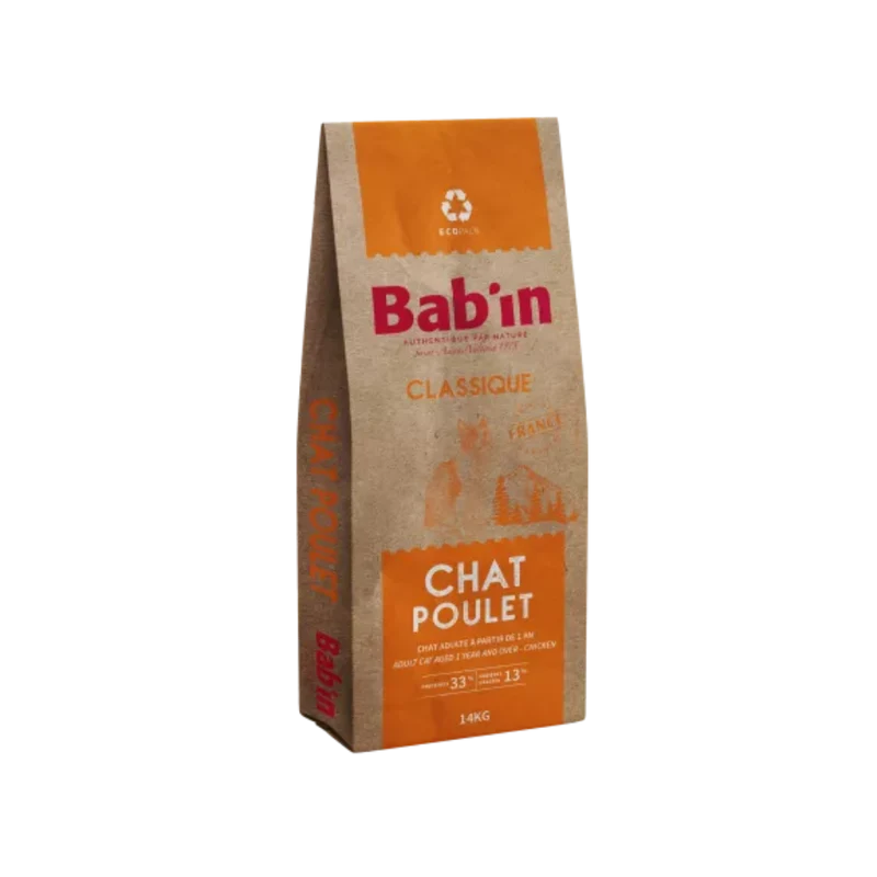 Croquettes pour chat - Adulte - Poulet - Bab'in Classique