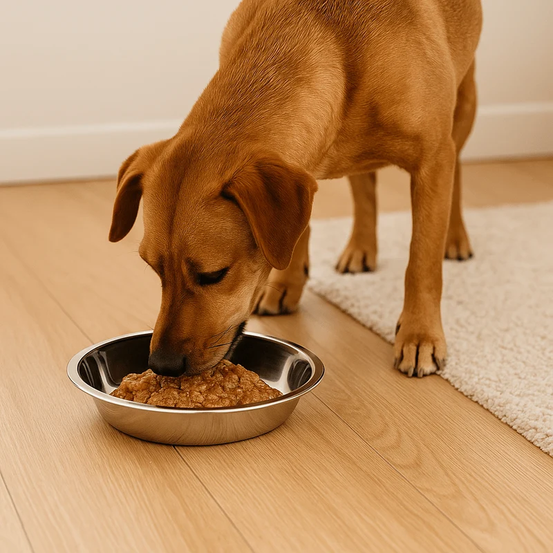 Deux gamelles en inox pour chien