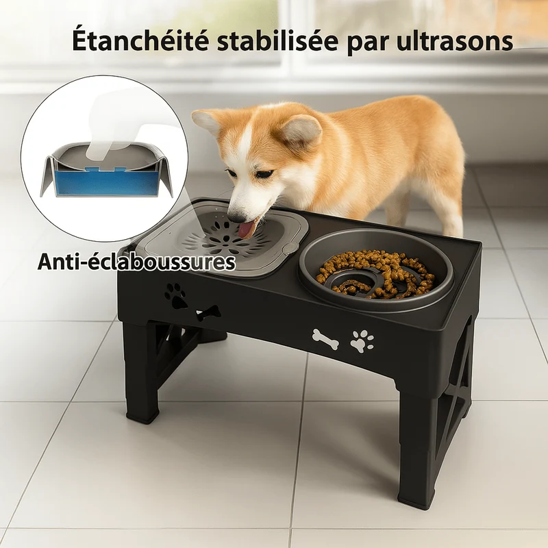 Gamelle pour chien réglable en hauteur