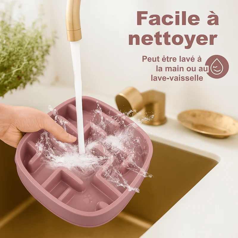 Gamelle anti-goinfre pour gros chien
