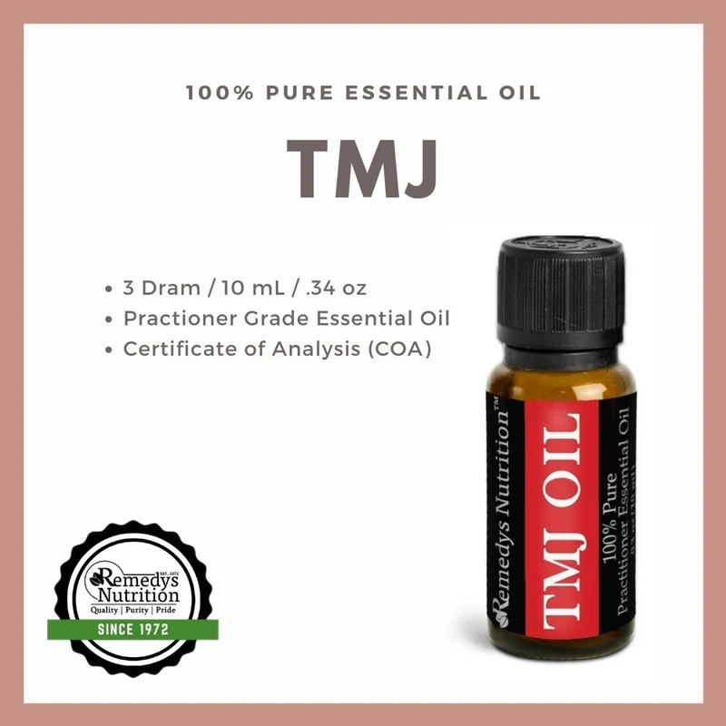 Mélange d'huiles essentielles pour l'articulation temporo-mandibulaire (ATM) 10 ml Menthe poivrée, lavande et plus