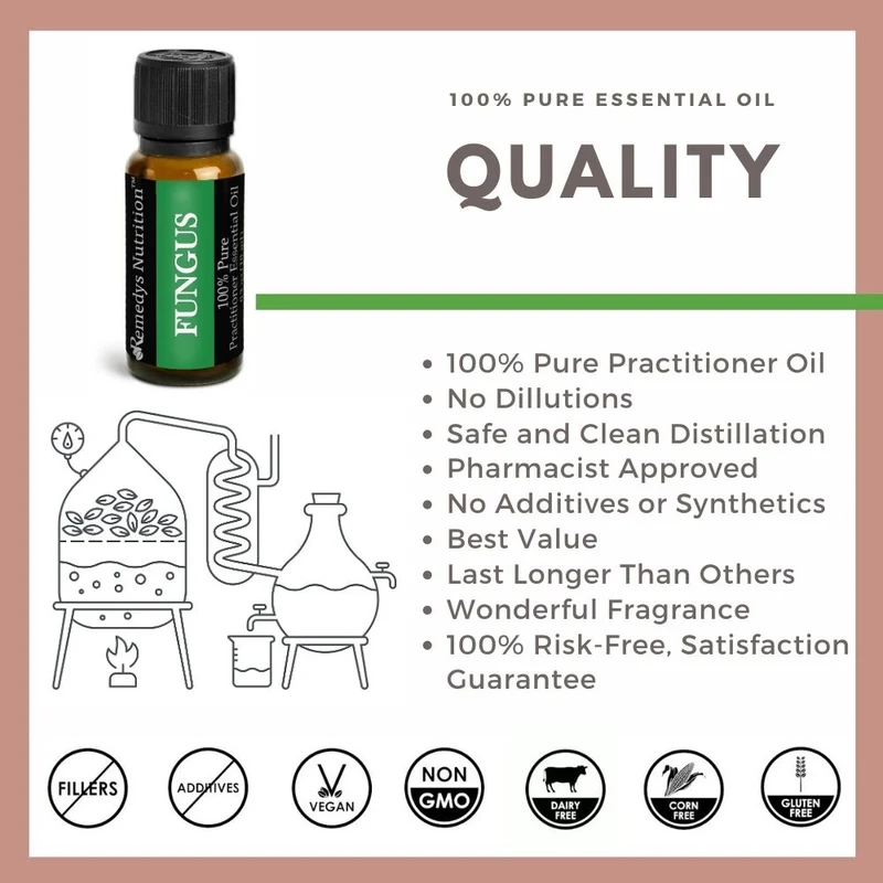 Huile essentielle de champignon 10 ml Arbre à thé, ail et plus
