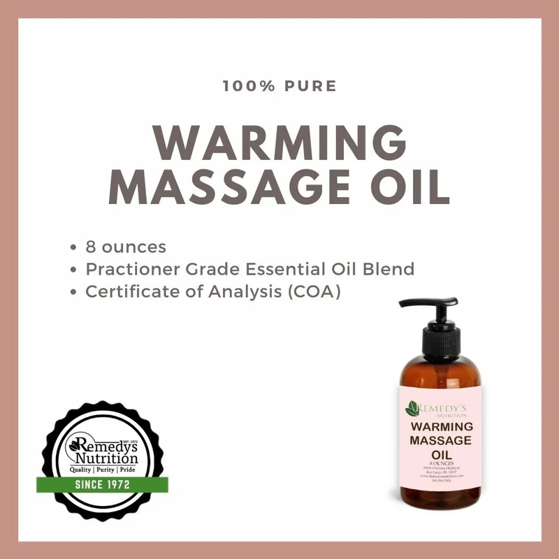 Huile de massage chauffante 8 oz