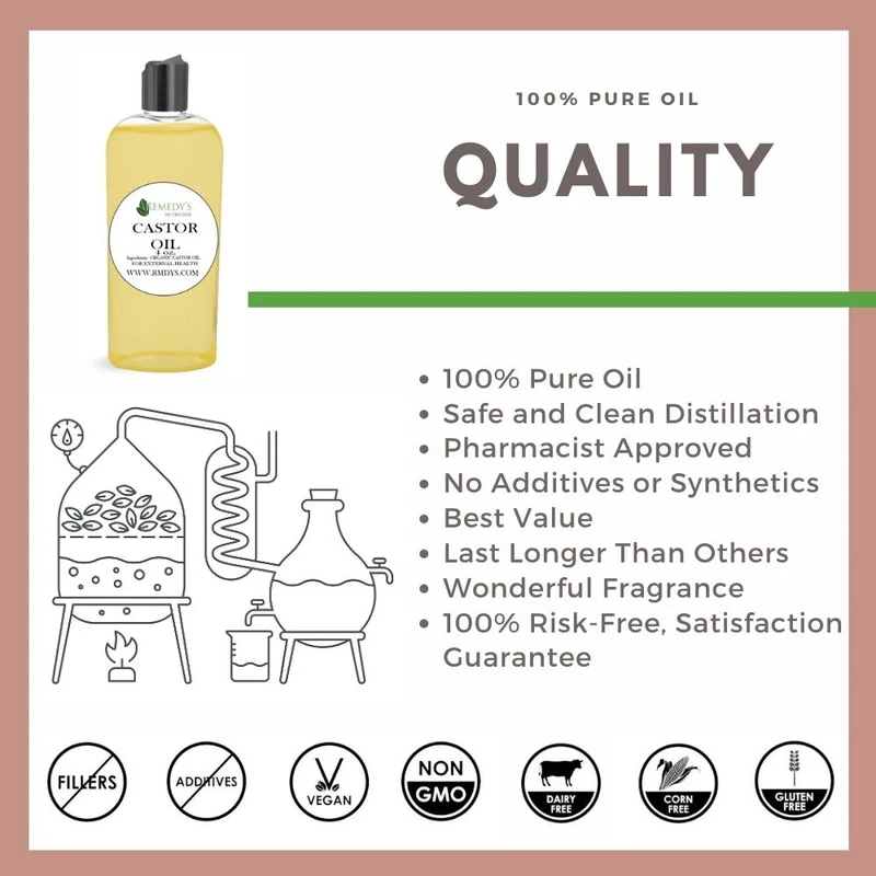 Huile de ricin 100 % pure 4 g
