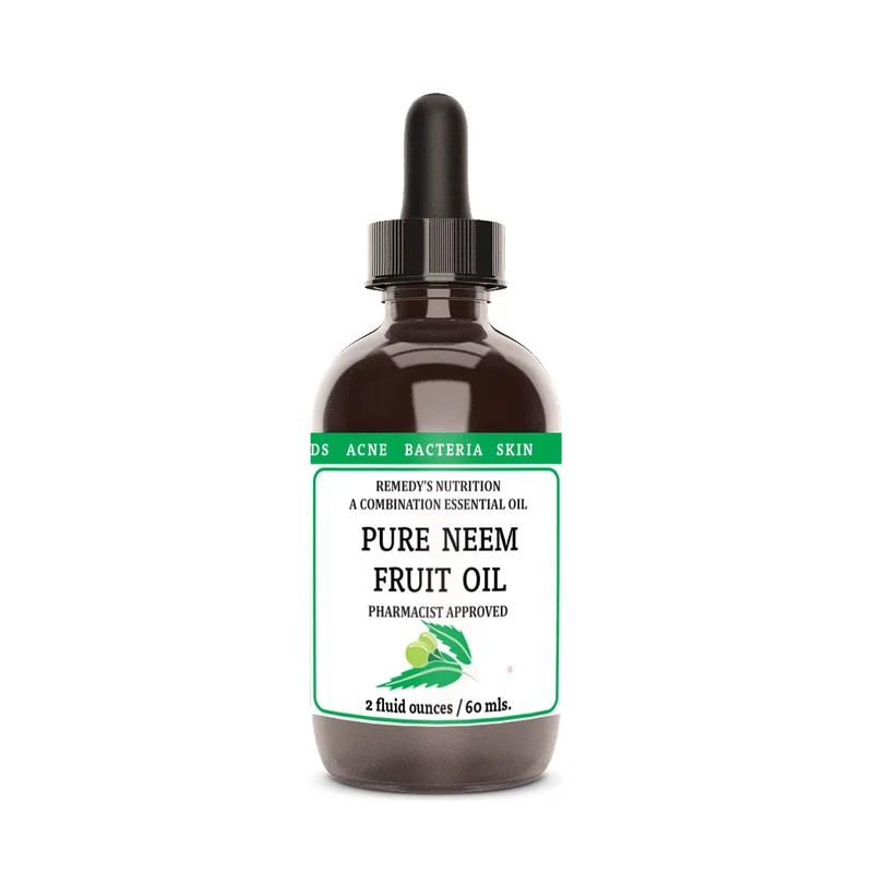 Huile de fruit de neem pure pour usage cosmétique topique 2 onces liquides