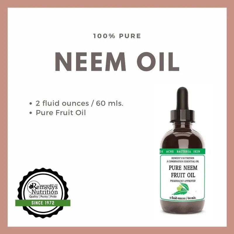 Huile de fruit de neem pure pour usage cosmétique topique 2 onces liquides