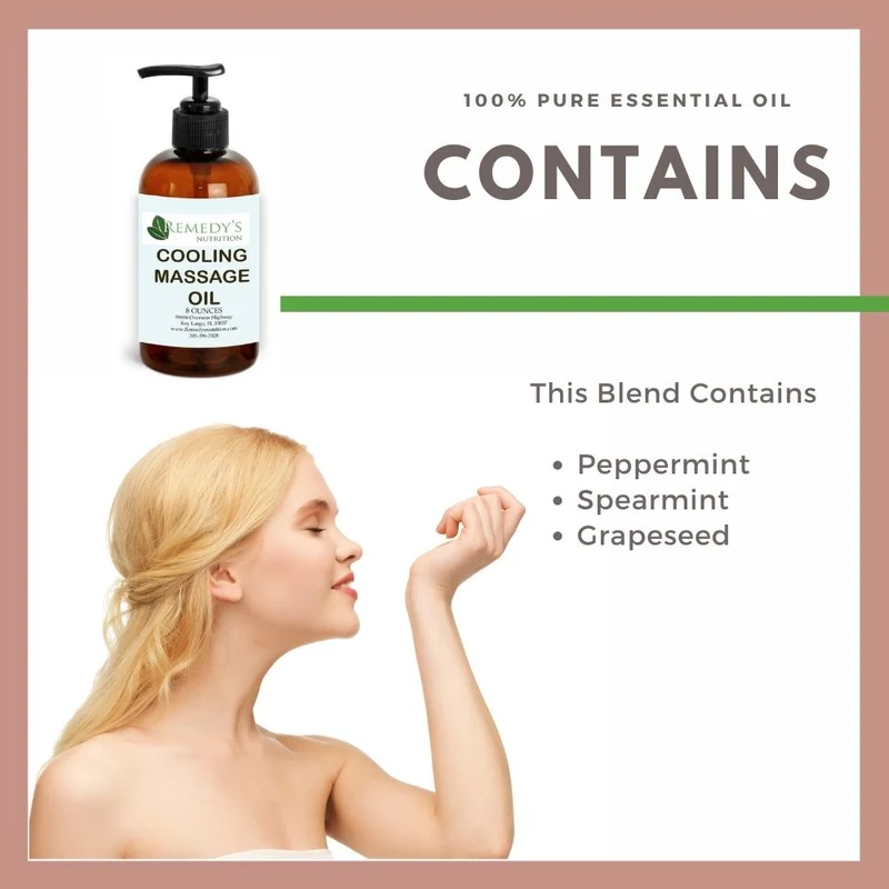 Huile de massage rafraîchissante 8 oz