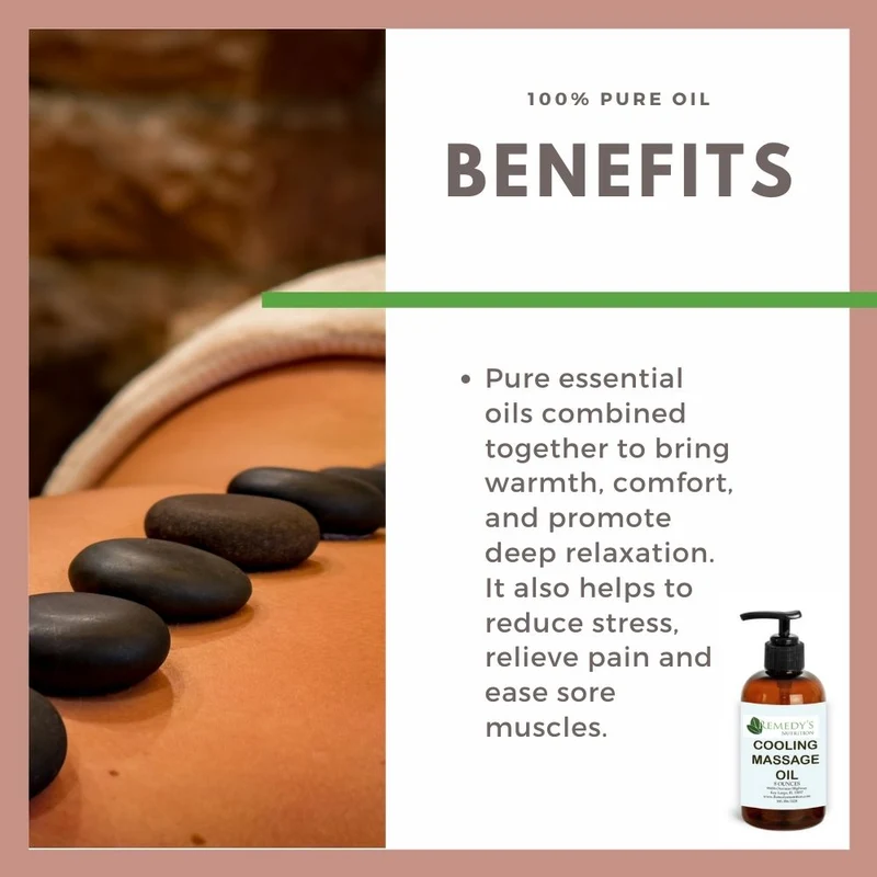 Huile de massage rafraîchissante 8 oz