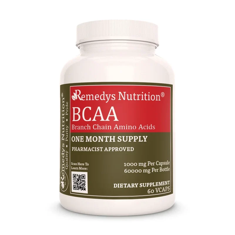Acides aminés ramifiés BCAA 1000 mg, 60 capsules végétaliennes