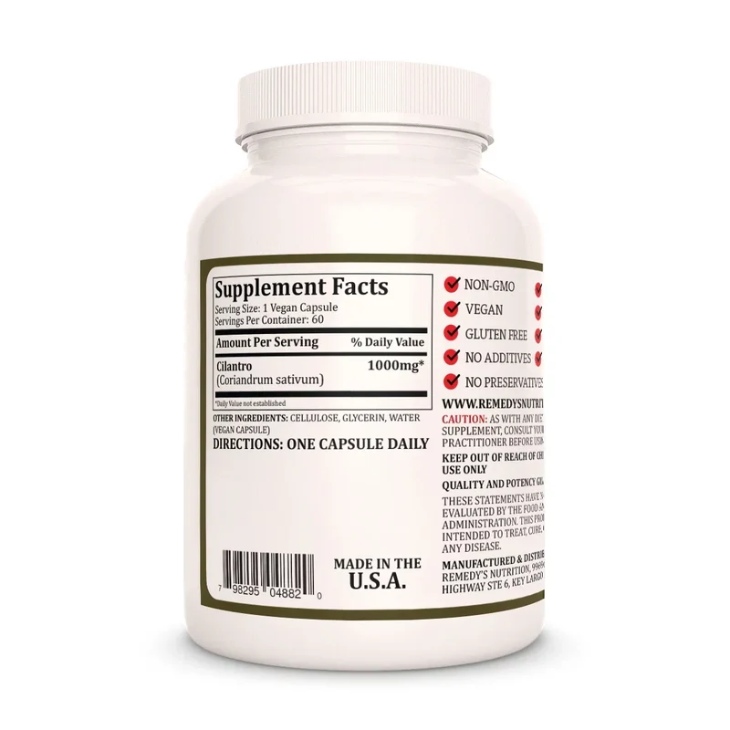 Coriandre 1000 mg, 60 capsules végétaliennes