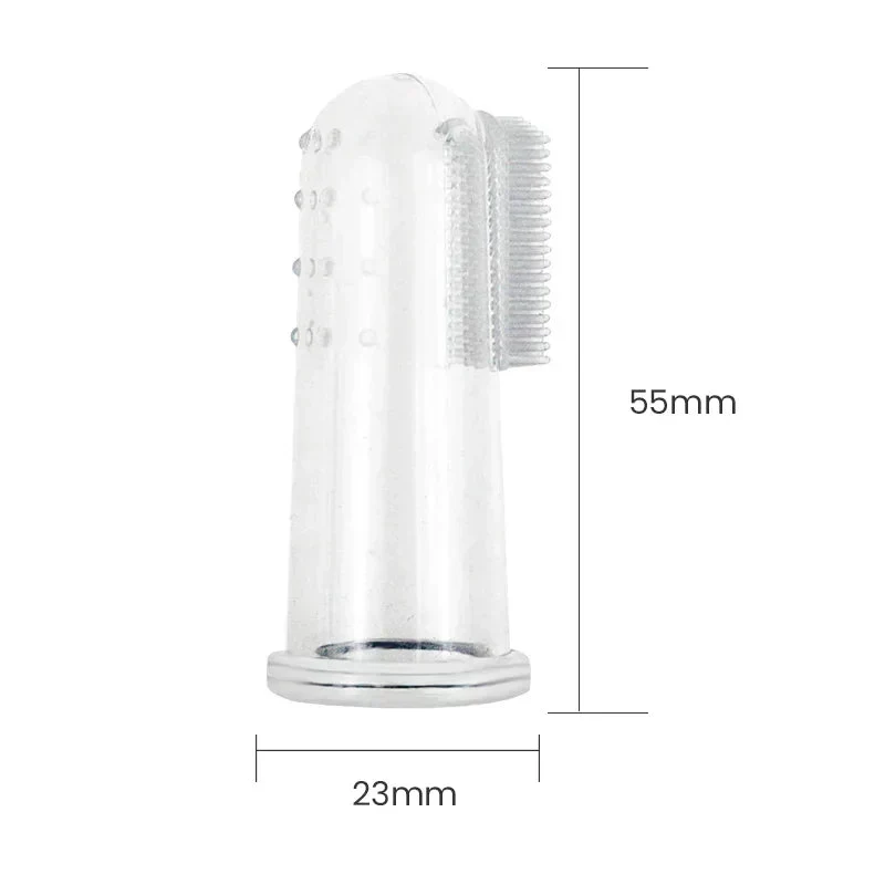 Doigt brosse à dent transparent
