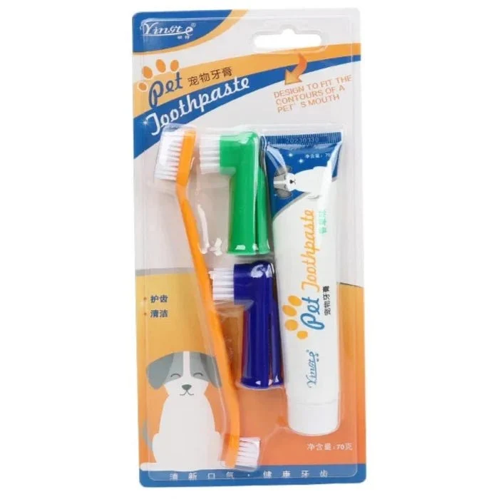 Brosses à dents doigt et doubles pour chiens