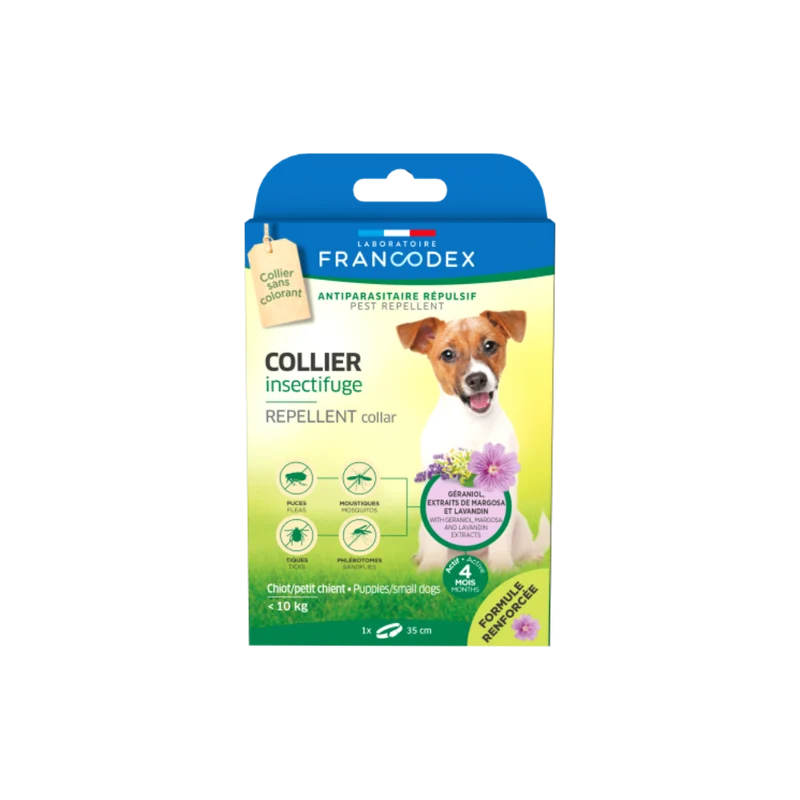 Collier insectifuge - chiots et petits chiens