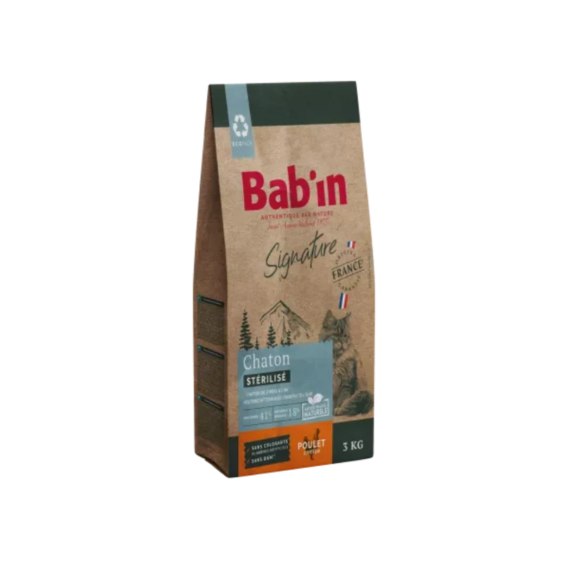 Croquettes pour chaton - Stérilisé - Poulet - Bab'in Signature