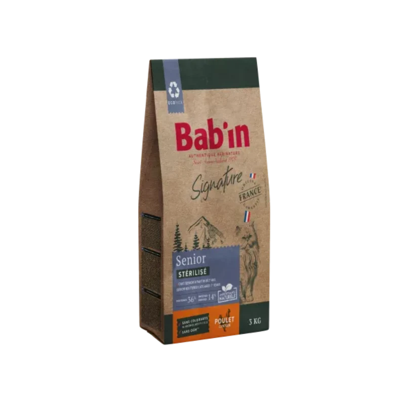 Croquettes pour chat - Senior Stérilisé - Poulet - Bab'in Signature