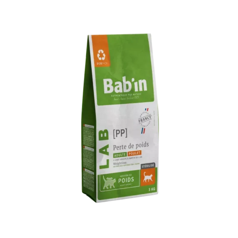 Croquettes pour chat - Adulte Perte de poids - Poulet - Bab'in LAB