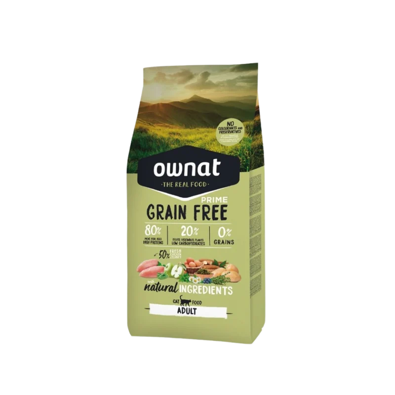 Croquettes OWNAT - Prime Grain Free Chat Adulte Poulet et Dinde