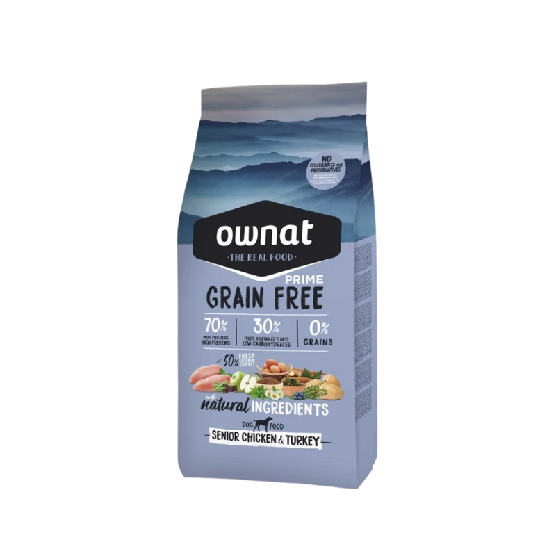 Croquettes OWNAT - Prime Grain Free Senior Chicken & Turkey