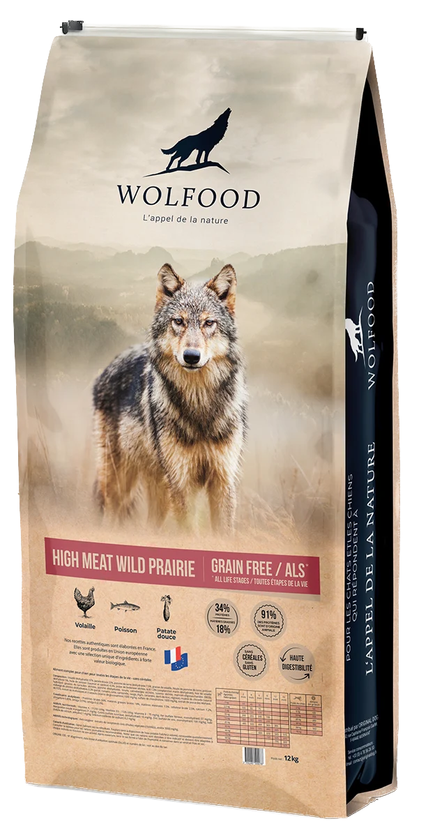 Croquettes Wolfood - High Meat Wild Prairie