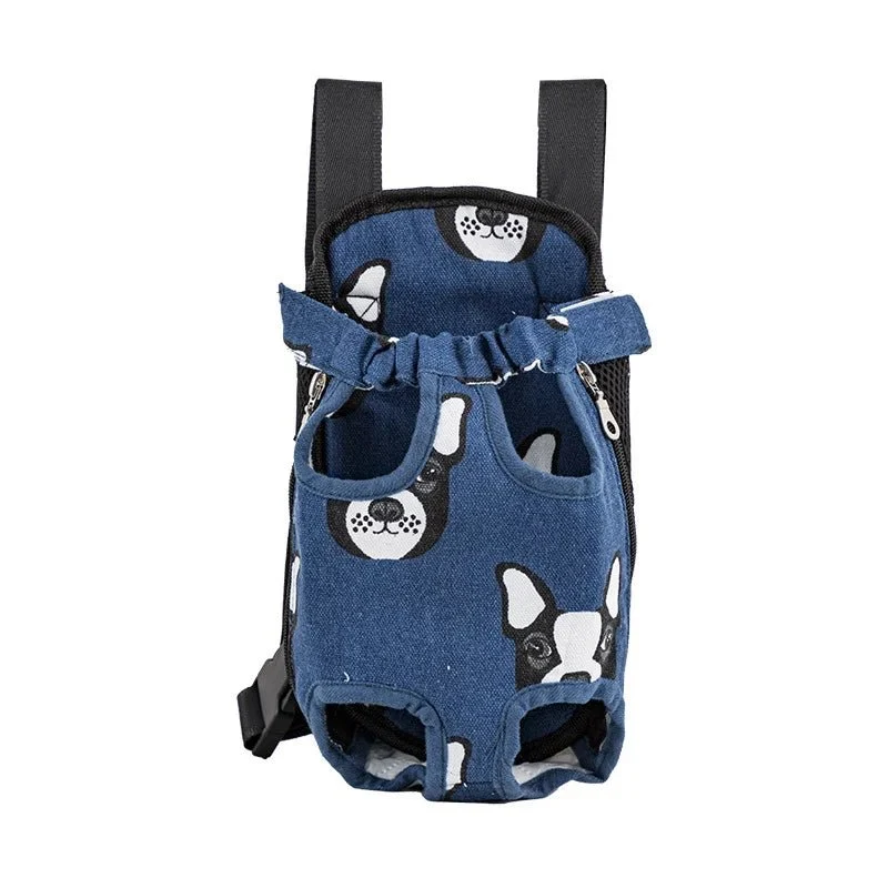 Sac ventral pour chien à motif