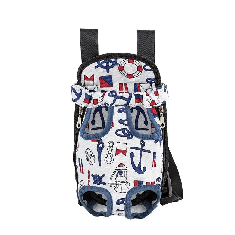 Sac ventral pour chien à motif