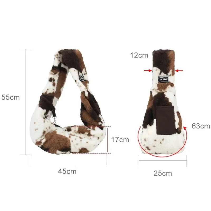 Sac en bandoulière motif vache