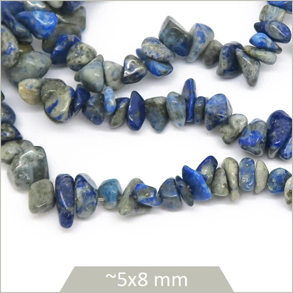 40 cm de perles chips en Lapis Lazuli