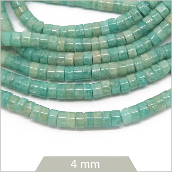 Env. 150 perles heishi en Amazonite