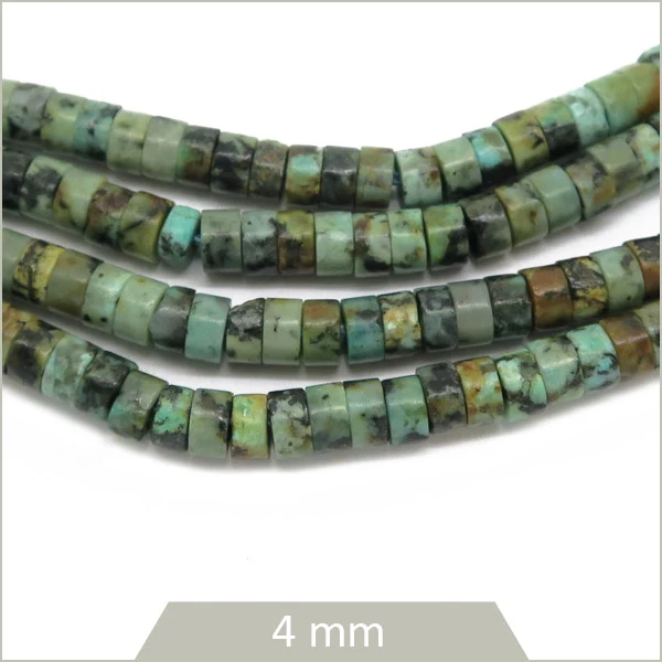 Env. 160 perles heishi en Turquoise Africaine