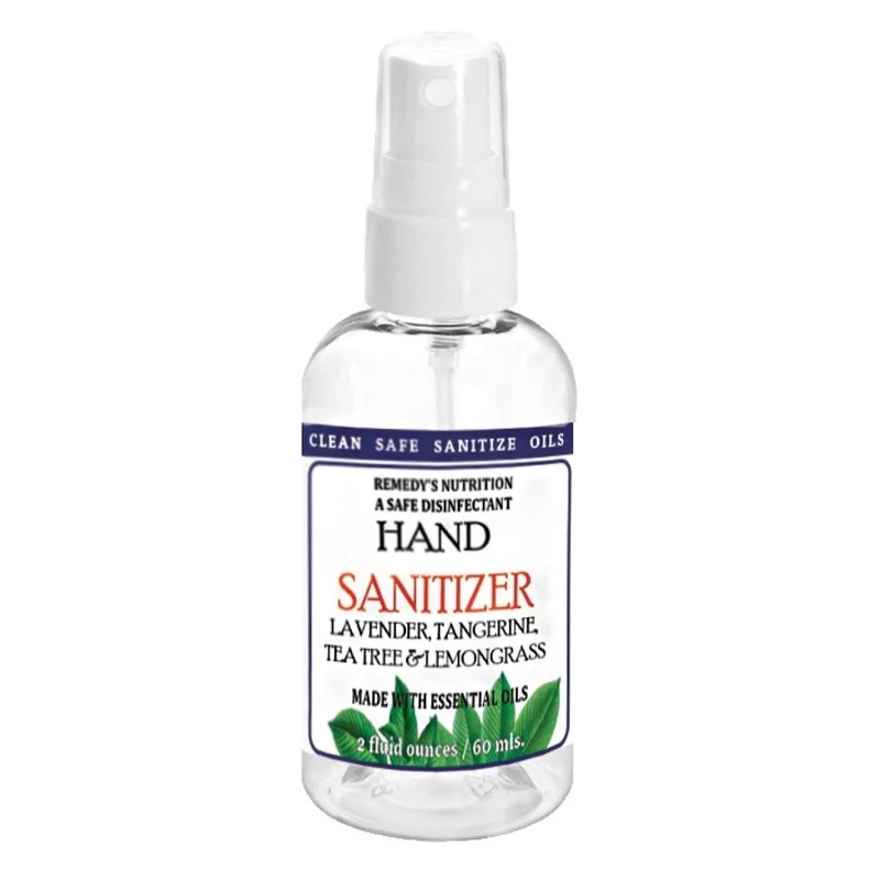 Désinfectant pour les mains 75 % d'alcool aux huiles essentielles 2 fl oz