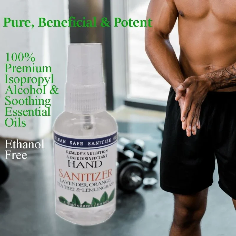 Désinfectant pour les mains 75 % d'alcool aux huiles essentielles 2 fl oz