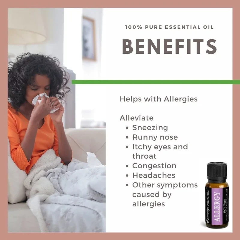 Huile essentielle contre les allergies 10 ml Lavande, encens et plus