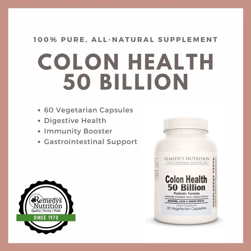Colon Health 50 milliards de probiotiques 30 capsules végétaliennes à enrobage entérique