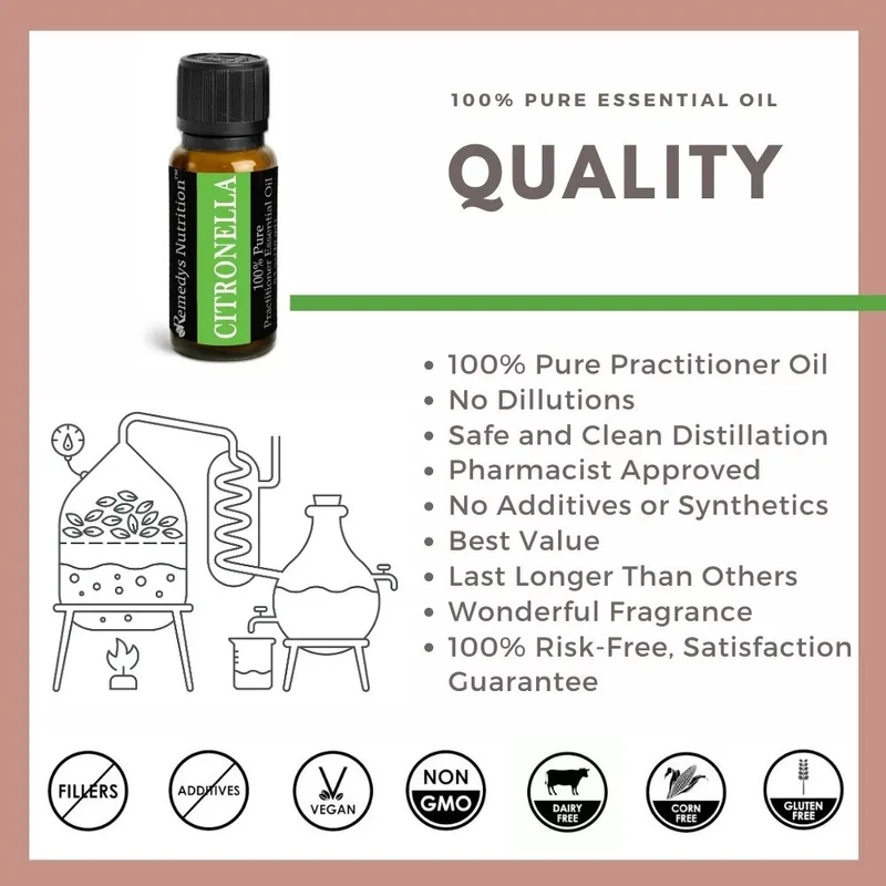 Huile essentielle de citronnelle 10 ml