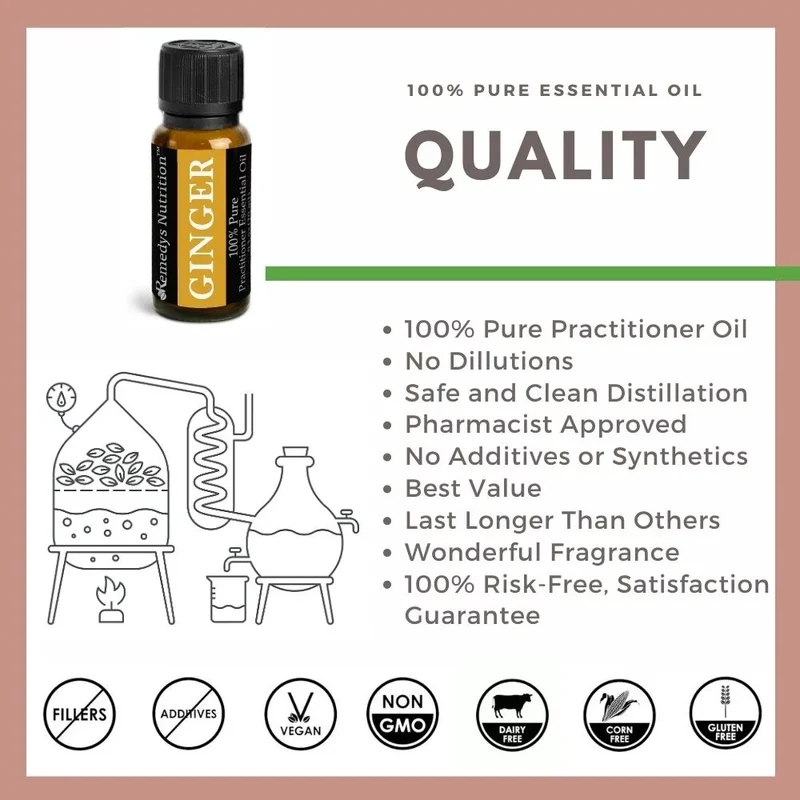Huile essentielle de gingembre 10 ml