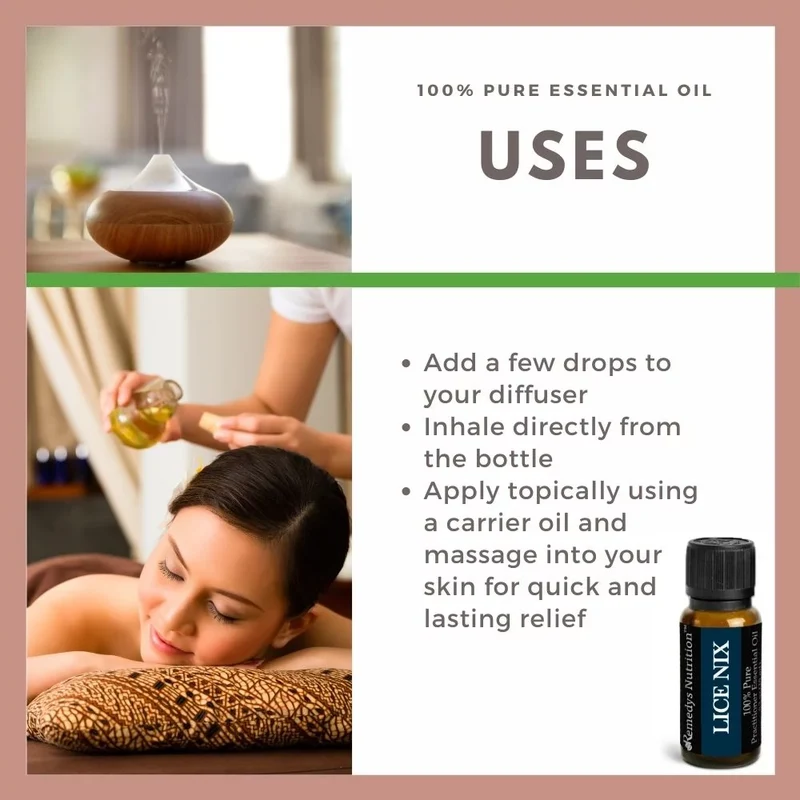 Huile essentielle Lice Nix™ 10 ml, thé, origan et plus