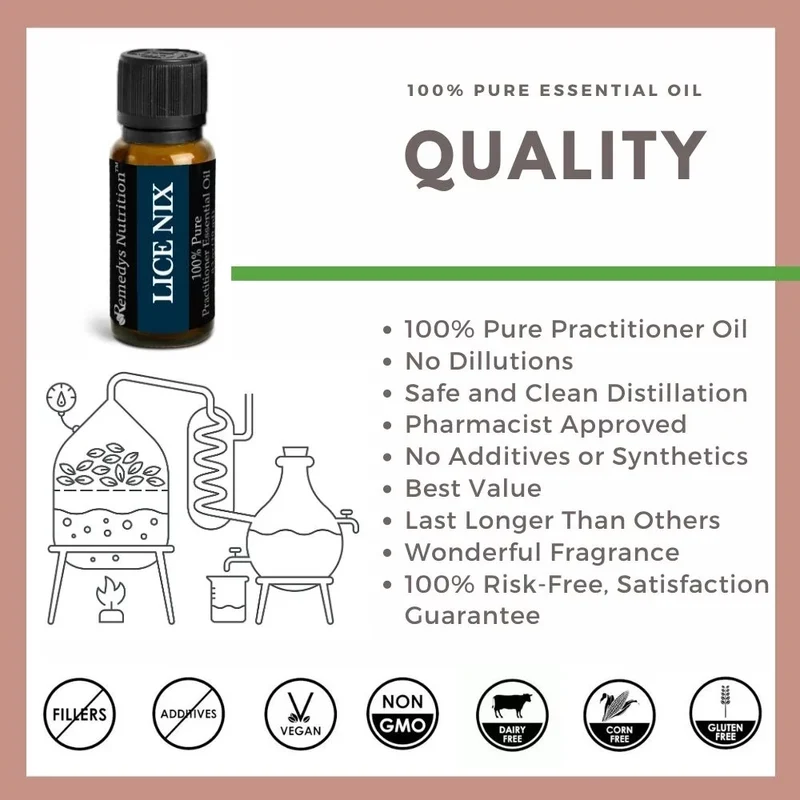 Huile essentielle Lice Nix™ 10 ml, thé, origan et plus