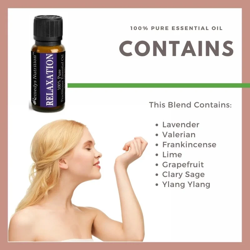 Huile essentielle de relaxation 10 ml Lavande, valériane et plus