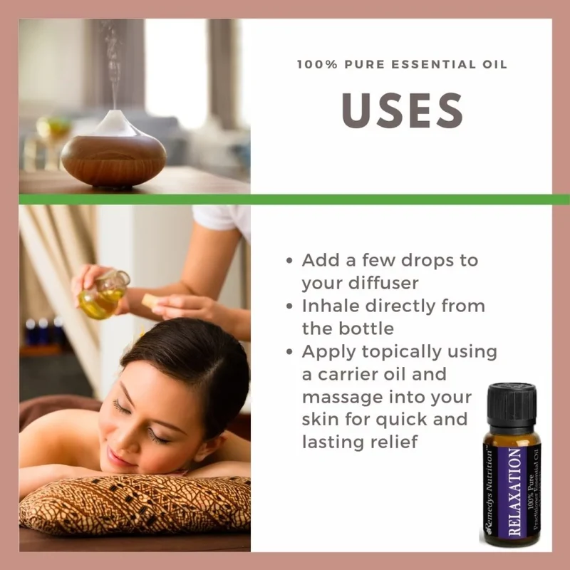 Huile essentielle de relaxation 10 ml Lavande, valériane et plus
