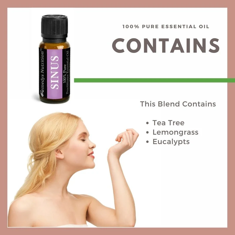 Huile essentielle pour sinus 10 ml Arbre à thé, eucalyptus et plus