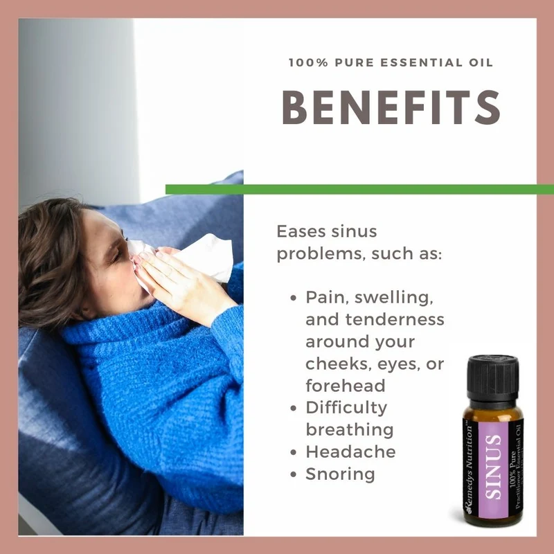 Huile essentielle pour sinus 10 ml Arbre à thé, eucalyptus et plus