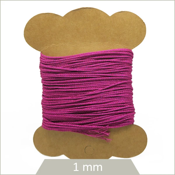 10 m de cordon fuchsia métallisé 1 mm