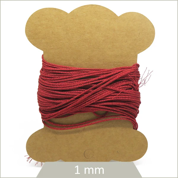 10 m de cordon rouge foncé métallisé 1 mm