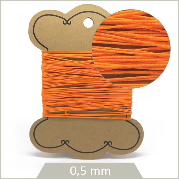 10 m de cordon synthétique 0,5 mm orange vif